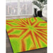 Machine Washable Transitional Neon Orange Rug in a Family Room, wshpat1771yw