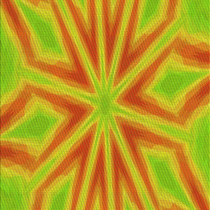 Patterned Neon Orange Rug, pat1771yw