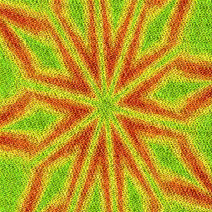 Round Patterned Neon Orange Rug, pat1771yw