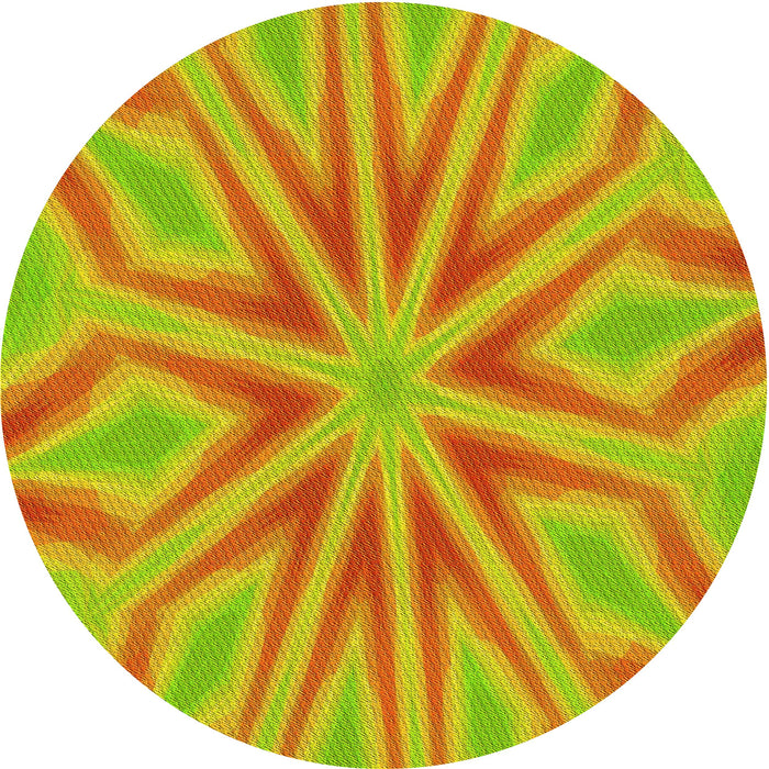 Square Patterned Neon Orange Rug, pat1771yw