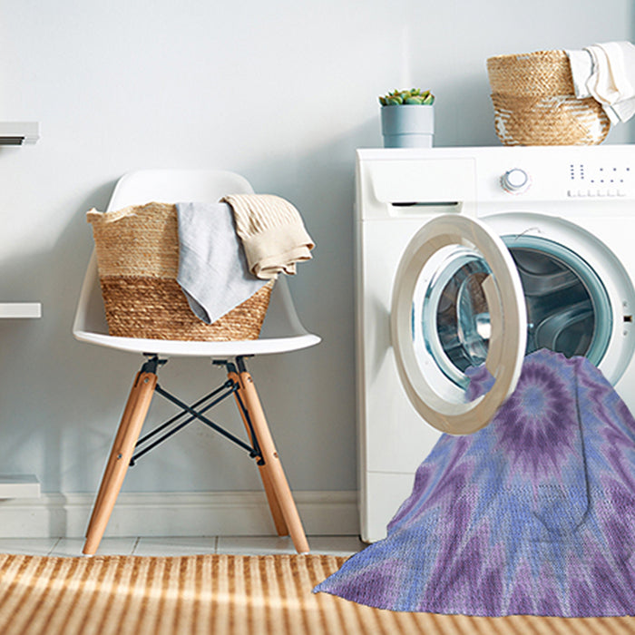 Machine Washable Transitional Jeans Blue Rug in a Washing Machine, wshpat1772blu