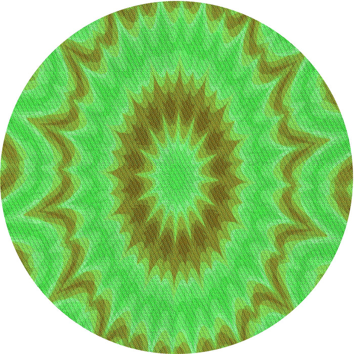 Square Machine Washable Transitional Neon Green Rug in a Living Room, wshpat1772grn