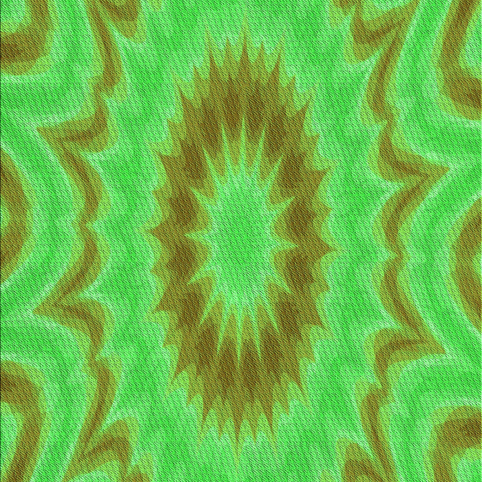 Machine Washable Transitional Neon Green Rug, wshpat1772grn