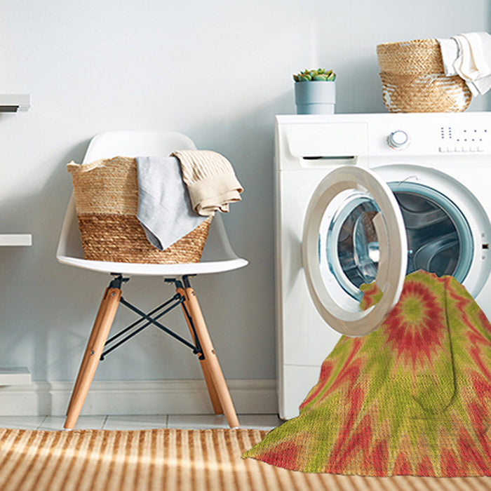 Machine Washable Transitional Orange Red Orange Rug in a Washing Machine, wshpat1772org