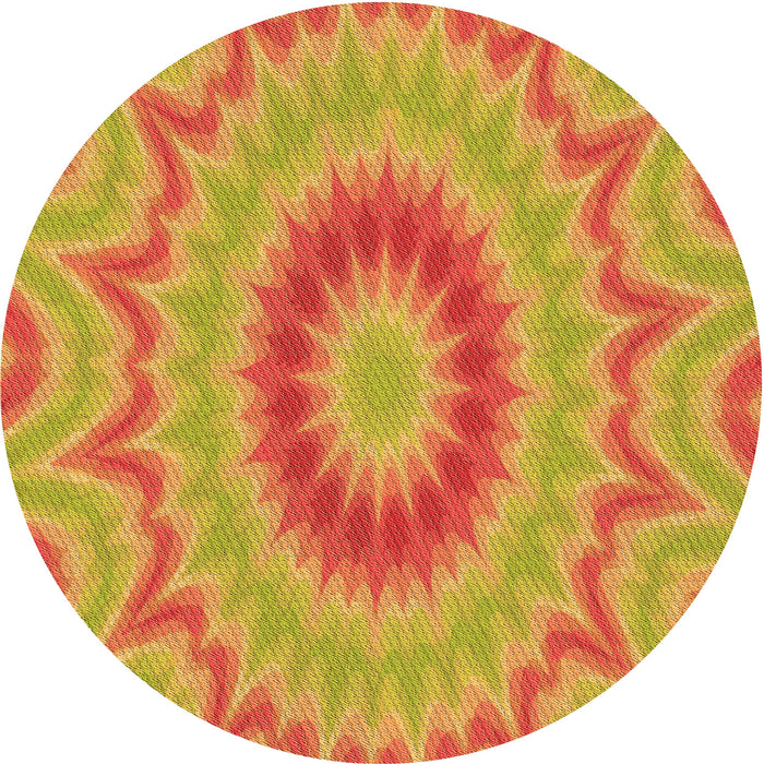 Square Patterned Orange Red Orange Rug, pat1772org