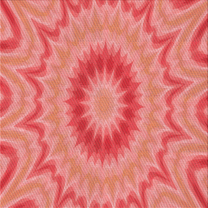 Round Patterned Ruby Red Rug, pat1772rd