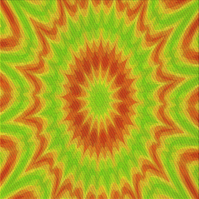 Round Patterned Neon Orange Rug, pat1772yw