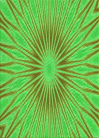 Machine Washable Transitional Neon Green Rug, wshpat1773grn