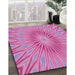 Patterned Violet Purple Rug in Family Room, pat1773pur