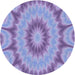 Square Patterned Purple Mimosa Purple Rug, pat1774blu