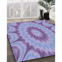 Patterned Purple Mimosa Purple Rug, pat1774blu