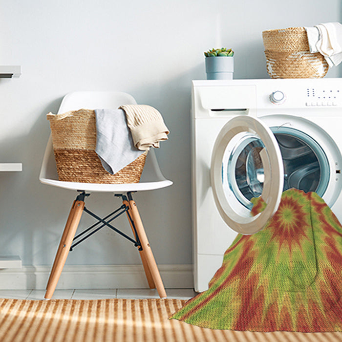 Machine Washable Transitional Orange Red Orange Rug in a Washing Machine, wshpat1774brn