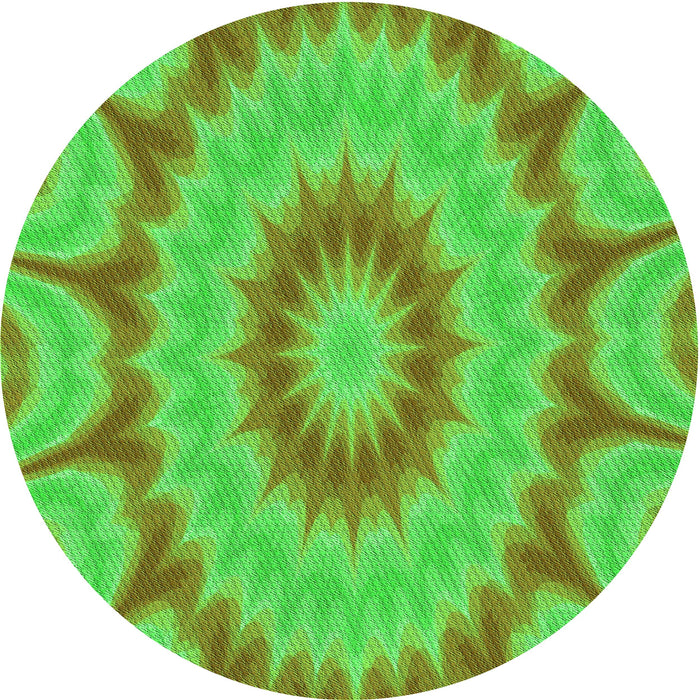 Square Patterned Neon Green Rug, pat1774grn