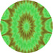 Square Machine Washable Transitional Neon Green Rug in a Living Room, wshpat1774grn