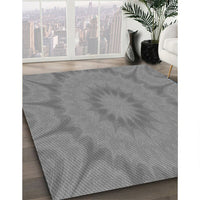 Patterned Smokey Gray Rug, pat1774gry