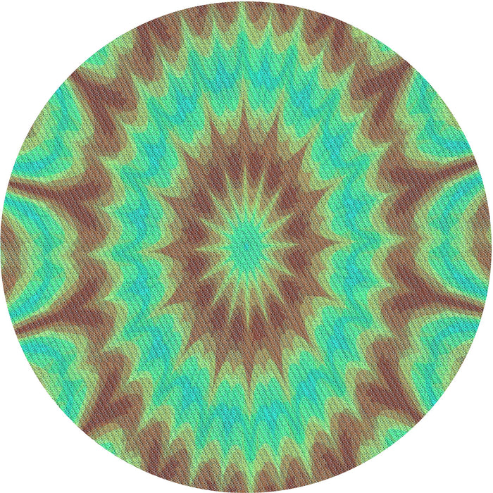 Square Patterned Brown Rug, pat1774lblu