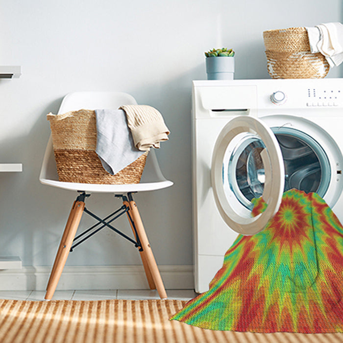 Machine Washable Transitional Green Rug in a Washing Machine, wshpat1774