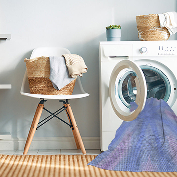 Machine Washable Transitional Sky Blue Rug in a Washing Machine, wshpat1775blu