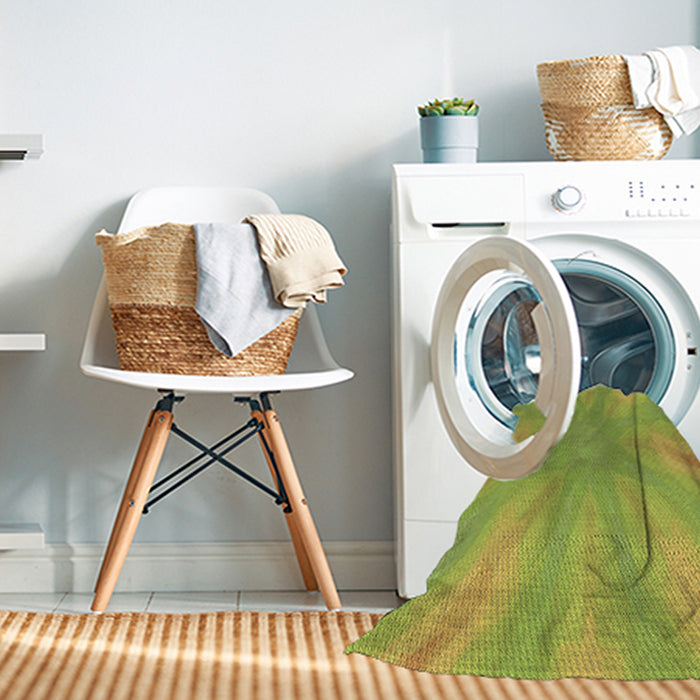 Machine Washable Transitional Pistachio Green Rug in a Washing Machine, wshpat1775brn