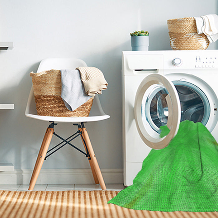 Machine Washable Transitional Lime Green Rug in a Washing Machine, wshpat1775grn