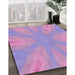Machine Washable Transitional Bright Lilac Purple Rug in a Family Room, wshpat1775pur
