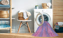 Machine Washable Transitional Bright Lilac Purple Rug in a Washing Machine, wshpat1775pur