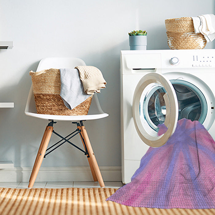 Machine Washable Transitional Bright Lilac Purple Rug in a Washing Machine, wshpat1775pur