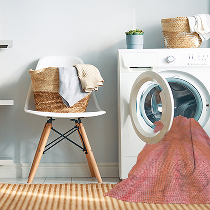 Machine Washable Transitional Bright Orange Rug in a Washing Machine, wshpat1775rd