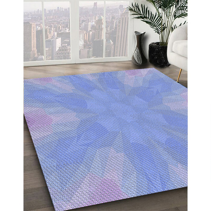 Machine Washable Transitional Sky Blue Rug in a Family Room, wshpat1776blu