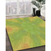 Machine Washable Transitional Pistachio Green Rug in a Family Room, wshpat1776brn