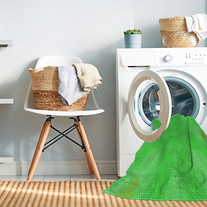 Machine Washable Transitional Lime Green Rug in a Washing Machine, wshpat1776grn