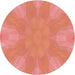 Square Machine Washable Transitional Bright Orange Rug in a Living Room, wshpat1776rd