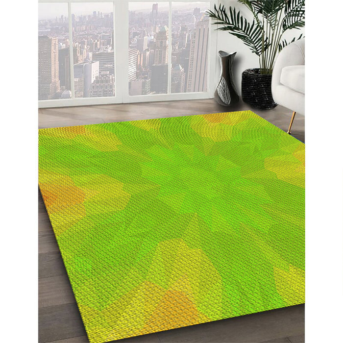 Machine Washable Transitional Pistachio Green Rug in a Family Room, wshpat1776yw