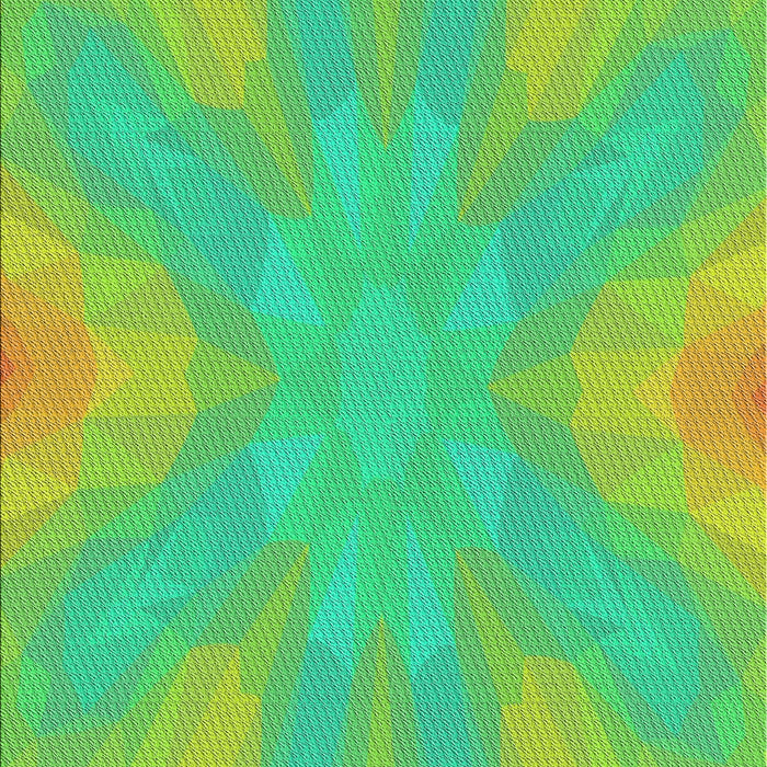 Patterned Green Abstract Machine Washable Rug, wshpat1776