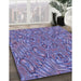 Machine Washable Transitional Purple Mimosa Purple Rug in a Family Room, wshpat1777blu