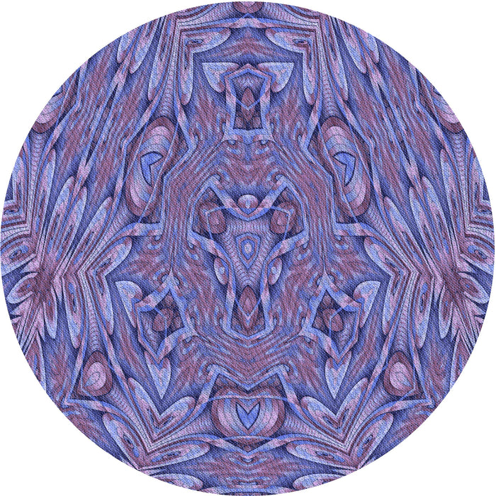 Square Machine Washable Transitional Purple Mimosa Purple Rug in a Living Room, wshpat1777blu