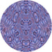 Square Machine Washable Transitional Purple Mimosa Purple Rug in a Living Room, wshpat1777blu