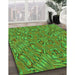 Machine Washable Transitional Seaweed Green Rug in a Family Room, wshpat1777grn