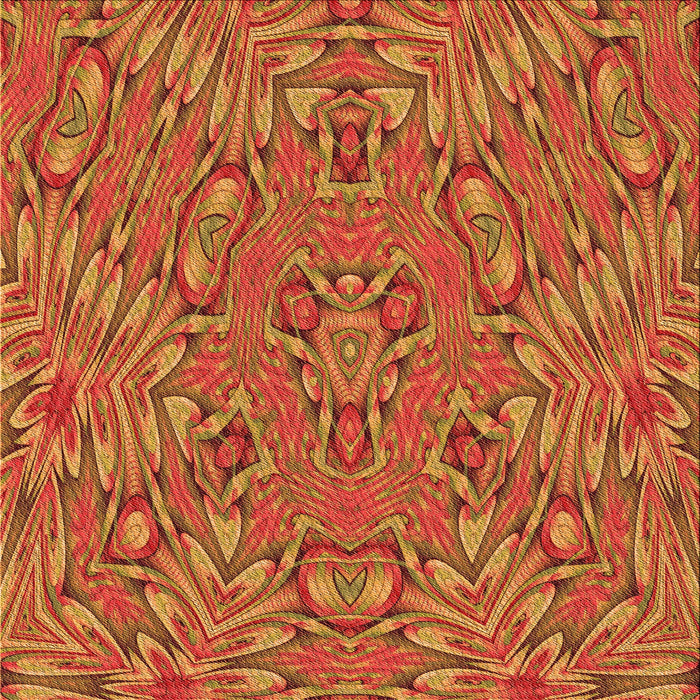Round Machine Washable Transitional Orange Rug, wshpat1777org