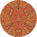 Square Machine Washable Transitional Orange Rug in a Living Room, wshpat1777org