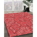 Machine Washable Transitional Red Rug in a Family Room, wshpat1777rd