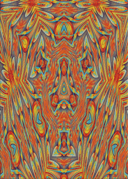 Patterned Copper Green Abstract Machine Washable Rug, wshpat1777