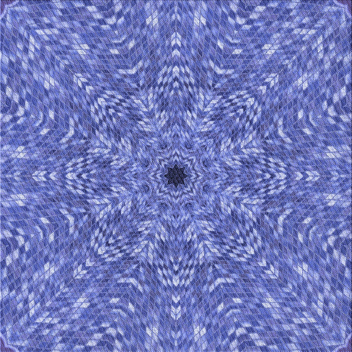 Round Machine Washable Transitional Sky Blue Rug, wshpat1778blu