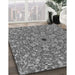Machine Washable Transitional Grey Gray Rug in a Family Room, wshpat1778gry