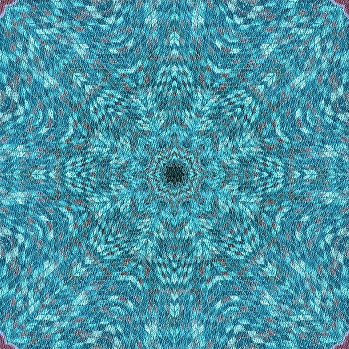 Round Machine Washable Transitional Blue Rug, wshpat1778lblu