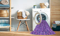 Machine Washable Transitional Purple Rug in a Washing Machine, wshpat1778pur