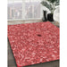 Machine Washable Transitional Red Rug in a Family Room, wshpat1778rd