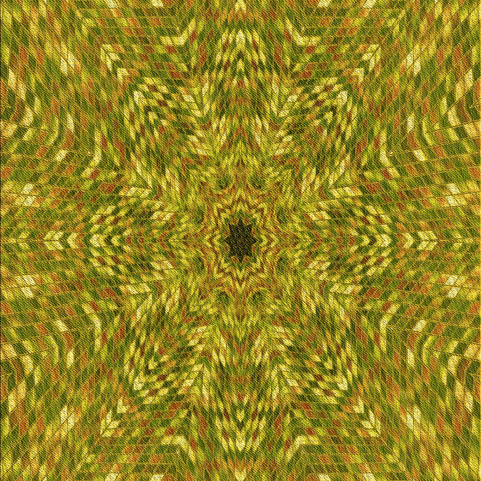 Machine Washable Transitional Yellow Rug, wshpat1778yw