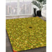 Machine Washable Transitional Yellow Rug in a Family Room, wshpat1778yw