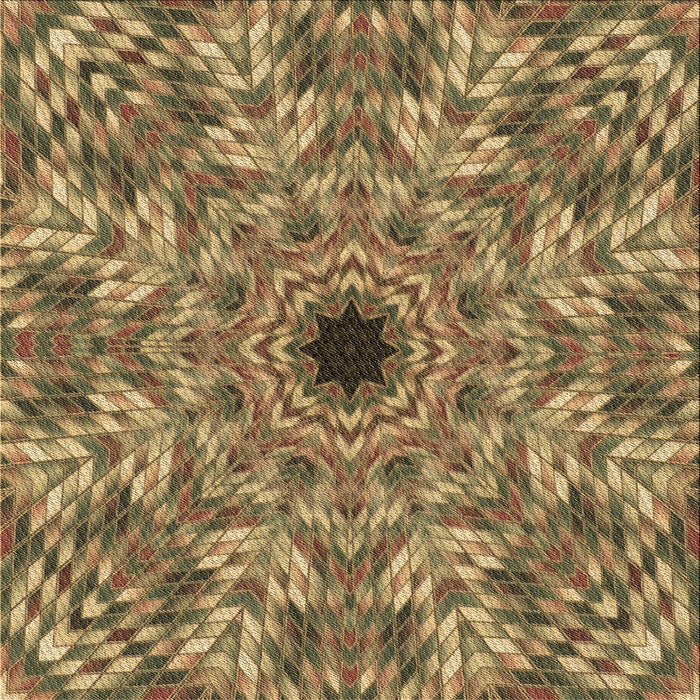 Round Patterned Red Brown Rug, pat1779brn